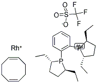 (+)-1,2-Bis((2S,5S)-2,5-diethylphospholano)benzene(cyclooctadiene) rhodium(I) trifluoromethanesulfonate