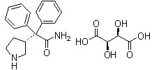 3-(S)-(+)-(1-Carbamoyl-1,1-diphenylmethyl)pyrroloidine-L-(+)-tartarate