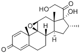 Pregna-1,4-diene-3,20-dione,9,11-epoxy-17,21-dihydroxy-16-methyl (9b,11b,16a)