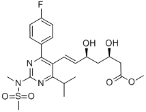 Methyl7-[4-(4-fluorophenyl)-6-isopropyl-2-(N-methyl-N-methylsulfonylamino) pyrimidin-5-yl]-(3R, 5R)-dihydroxy-(E)-6-heptenate