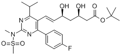 (+)-(3R,5S),tert-butyl7-[4-(4-fluorophenyl)-6-isopropyl-2-(N-methyl-N-methylsulphonylamino)-pyrimidine-5-yl]-3, 5-dihydroxy-6(E)-heptenate