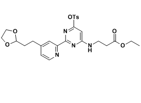 ethyl 3-(2-(4-(2-(1,3-dioxolan-2-yl)ethyl)pyridin-2-yl)-6-(tosyloxy)pyrimidin-4-ylamino)propanoate