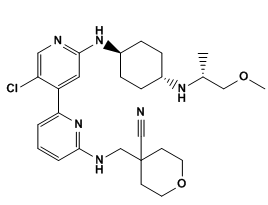 4-((5'-chloro-2'-((1R,4r)-4-((R)-1-methoxypropan-2-ylamino)cyclohexylamino)-2,4'-bipyridin-6-ylamino)methyl)tetrahydro-2H-pyran-4-carbonitrile