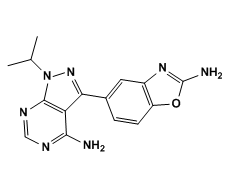 3-(2-Amino-5-benzoxazolyl)-1-(1-methylethyl)-1H-pyrazolo[3,4-d]pyrimidin-4-amine