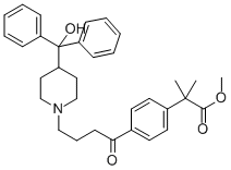 Methyl4-[4-[4-(hydroxydiphenylmethyl)-1-piperidinyl]-1-butyryl]-alpha, alpha-dimethylbenzene acetate