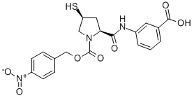 3-[[[(2S,4S)-4-Mercapto-1-(4-nitrobenzyloxy)carbonyl-2- pyrrolidine] carbonyl]amino]benzoic acid